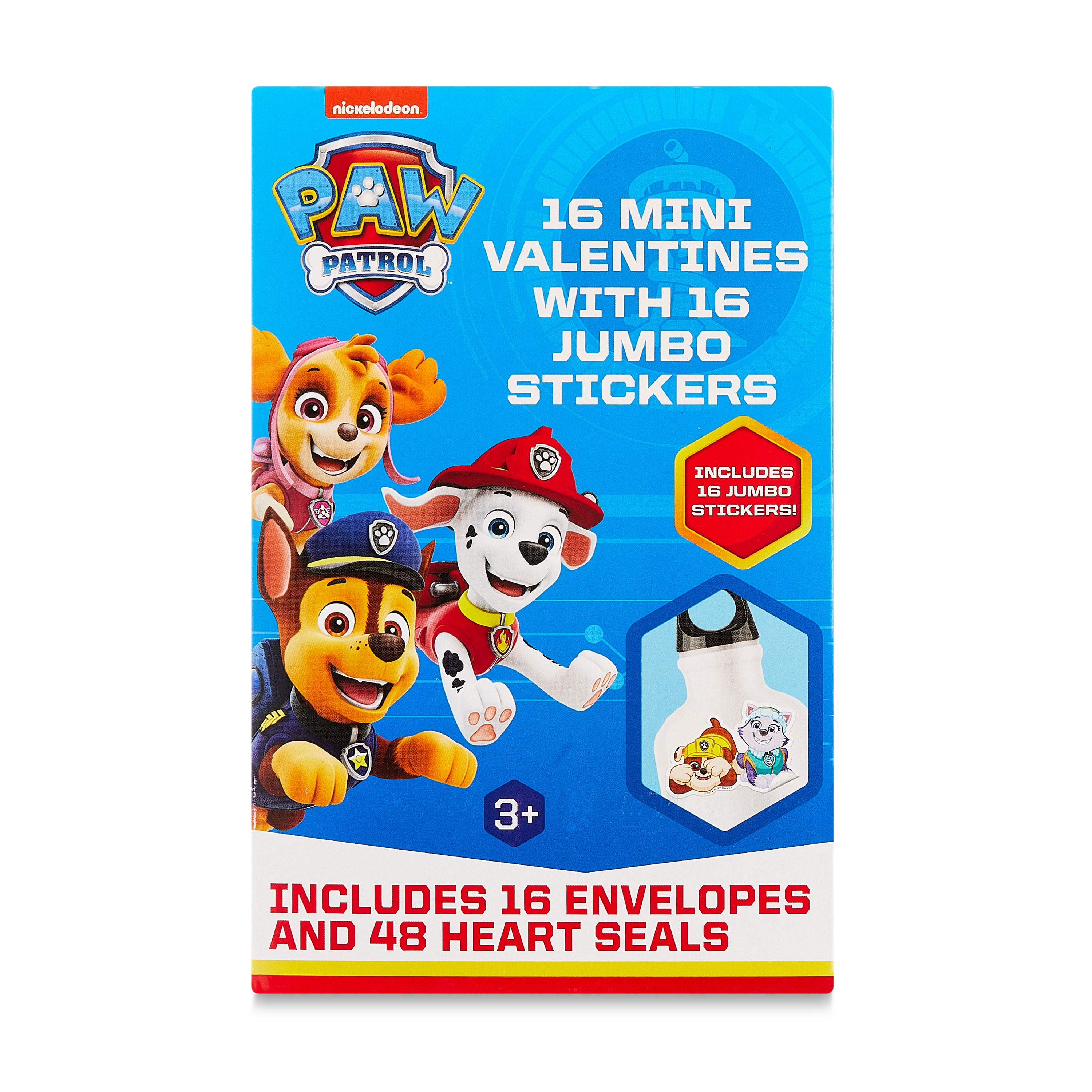 Paw Patrol 16-Count Valentine Card Set with Jumbo Stickers for ...