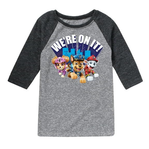 Paw Patrol - We're On It - Toddler And Youth Raglan Graphic T-Shirt