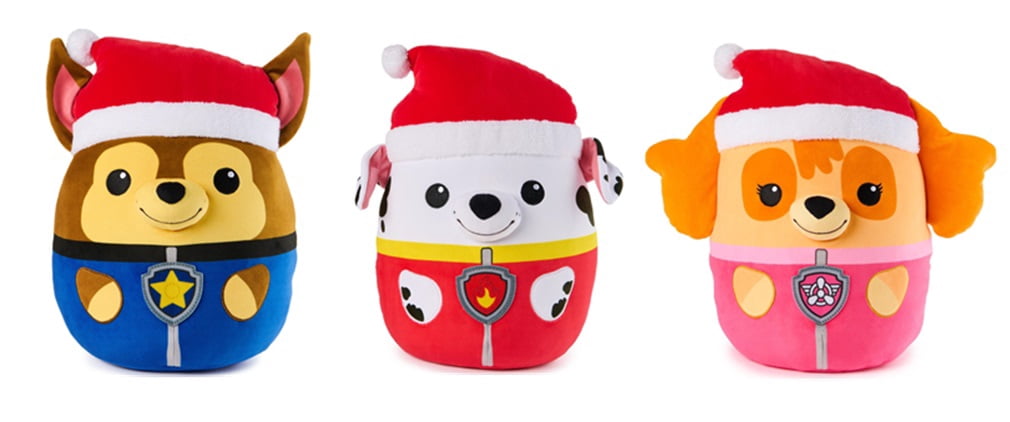 Paw Patrol Winter Holiday 12 Inch Squish Plush Bundle, Chase, Marshall and Skye