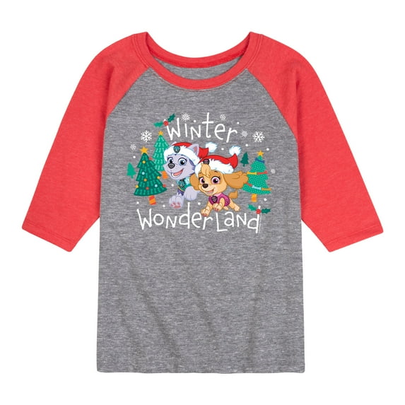 Paw Patrol - Winter Wonderland - Toddler And Youth Raglan Graphic T-Shirt