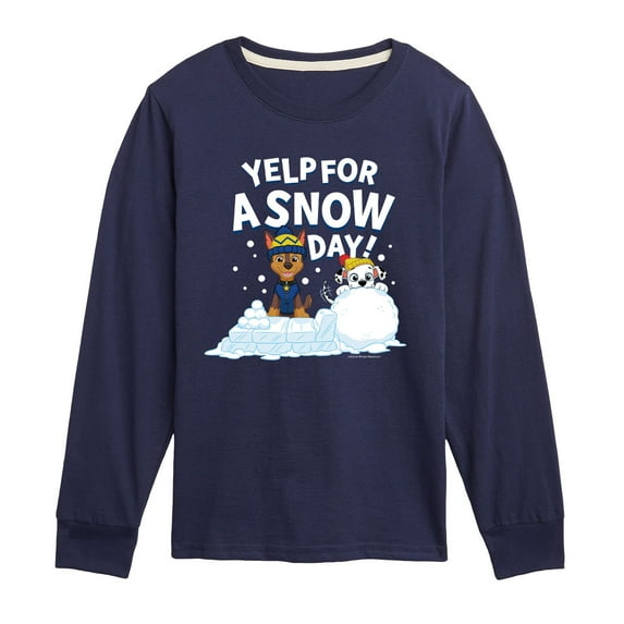 Paw Patrol - Yelp For Snow Day - Toddler And Youth Long Sleeve Graphic T-Shirt