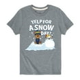thumbnail image 1 of Paw Patrol - Yelp For Snow Day - Toddler And Youth Short Sleeve Graphic T-Shirt, 1 of 6