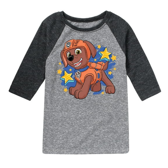 Paw Patrol - Zuma Sketch - Toddler & Youth Raglan Graphic T-Shirt