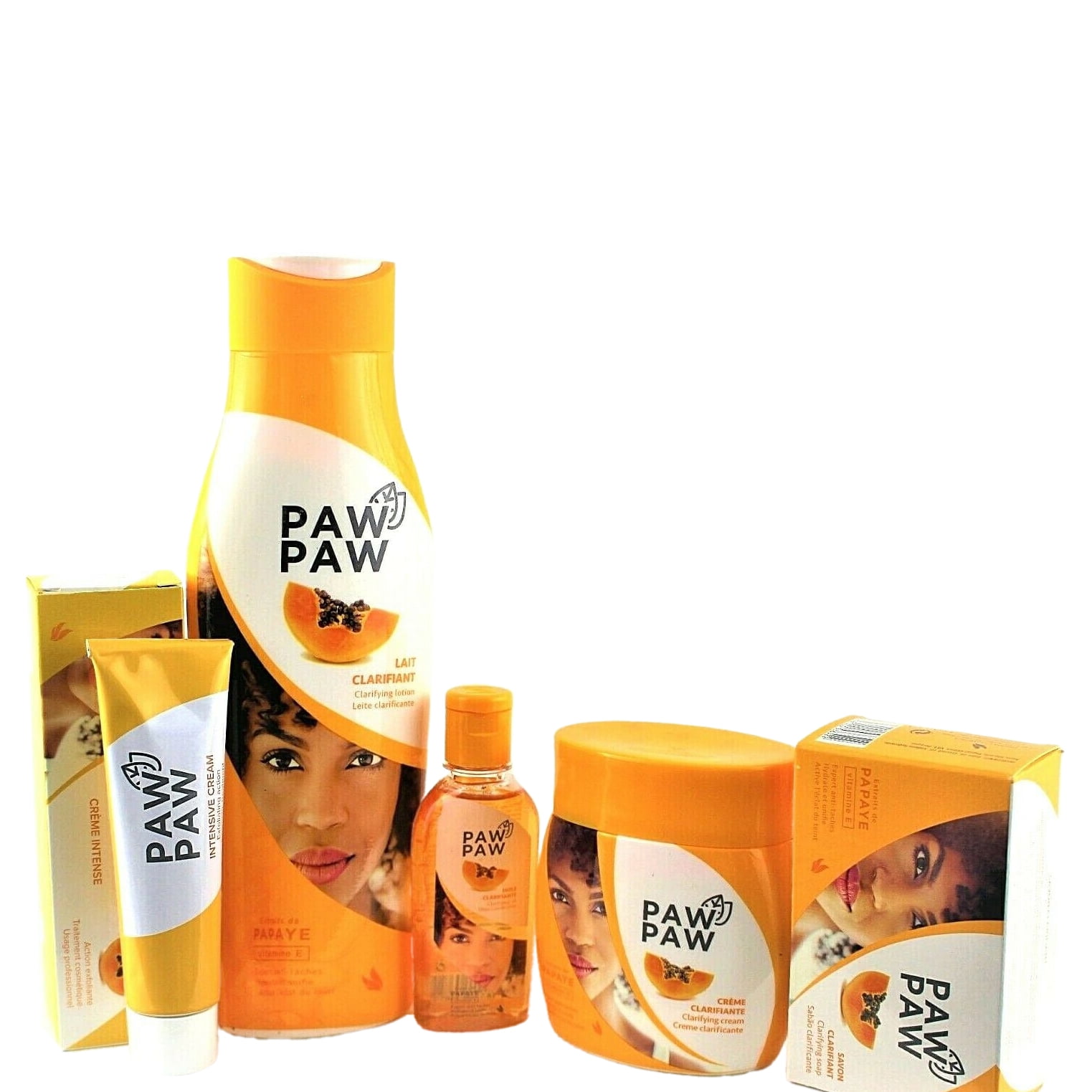 Paw Paw Papaya Clarifying Lotion 500ml Tube Cream 1oz Jar Cream 300ml Oil 1oz and soap 7oz