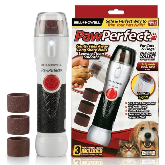 Paw Perfect Pet Nail Trimmer Nail Groomer Nail Rotating File for Large Small Pets As Seen on TV