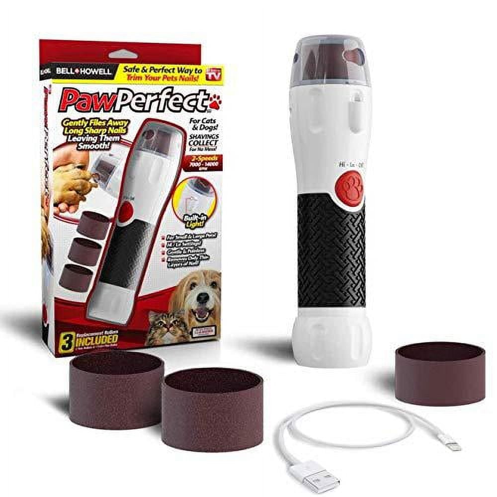 Paw Perfect Pet Nail Trimmer, Rechargeable Nail File with LED