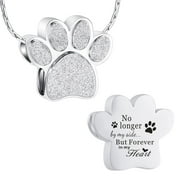 Paw Pet Cremation Jewelry for Dog Cat Ashes Holder Urn Necklace Lockets for Pet Ashes Memorial Jewelry