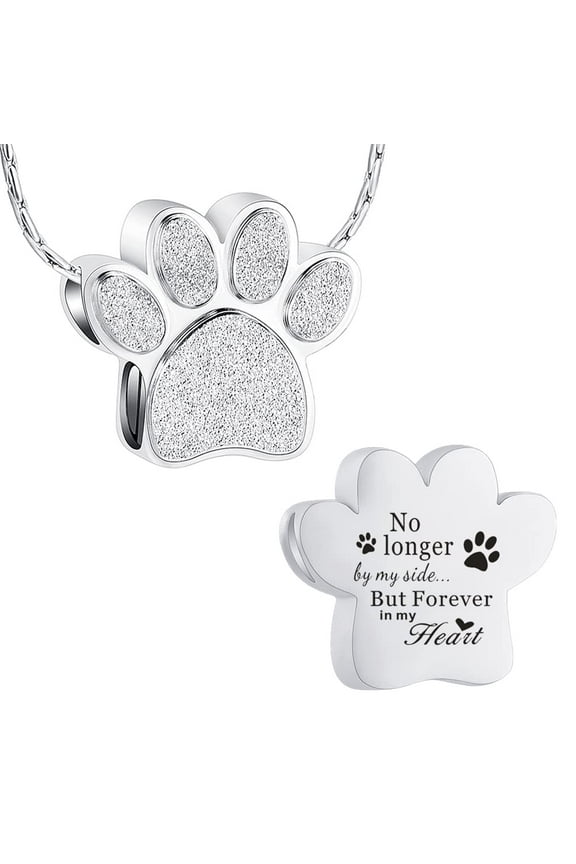 Paw Pet Cremation Jewelry for Dog Cat Ashes Holder Urn Necklace Lockets for Pet Ashes Memorial Jewelry