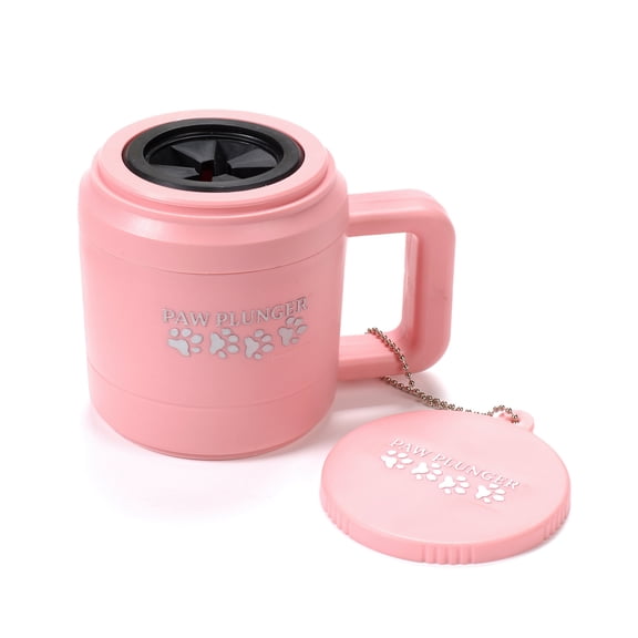 Paw Plunger – Dog Paw Cleaner - Puppy Essentials - Portable Dirty Paw Washer - Ideal for Petite, Small Dogs - Pink
