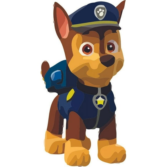 Paw Police Policeman Dog Cartoon Themed Designs Boys Boy Wall Decals Toddler Toddlers Baby Boy Girl Nursery Design Wall Decals for Bedroom Kids Vinyl Art Decal Walls Rooms Size (20x12 inch)