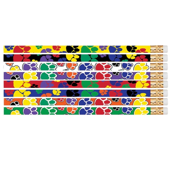 Top Notch Teacher Products Musgrave Paw Power Incentive Pencil Dozen 12/PK 6 PK/BD MUS2477D