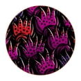thumbnail image 1 of Paw Print 6PCS Round Microfiber Leather Coasters – Set of 6 Drink Coasters, 11x11 cm/4.3x4.3 in, Absorbent Coaster for Home and Kitchen, 1 of 6