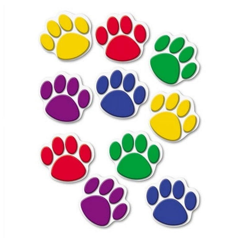 Paw Print Accents, Assorted Colors, 30 Pieces Paw Print Accents, Assorted Colors, 30 Pieces