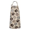 thumbnail image 1 of Paw Print Apron-Garden Aprons for Women with Pockets-Cotton Linen Waterproof Kitchen Cooking Gardening Aprons Adjustable for Kitchen,Cooking,BBQ and Salon 33x27 Inch, 1 of 7