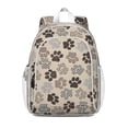thumbnail image 1 of Paw Print Backpack for School,Cute School Bag,Schoolbag with Adjustable Shoulder Straps & Padded Back,15"x11.42"x5.5", 1 of 6