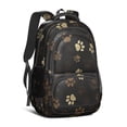 thumbnail image 1 of Paw Print Backpack for School,Cute School Bag,Schoolbag with Adjustable Shoulder Straps & Padded Back,16.9 Inch, 1 of 5