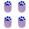 thumbnail image 1 of Paw Print Blue Tire Rim Wheel Aluminum Valve Stem Caps, Multiple Colors, 1 of 1