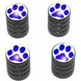 thumbnail image 1 of Paw Print Blue Tire Rim Wheel Aluminum Valve Stem Caps, Multiple Colors, 1 of 1