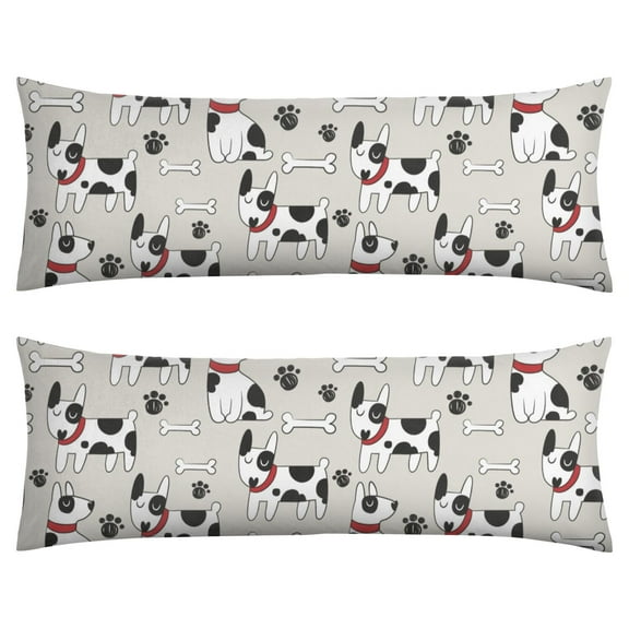 Paw Print Body Pillow Cover 20x54 - Breathable Full Body Pillowcase - Cute Dog Pattern for Pet Lovers