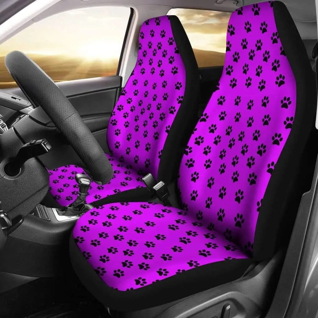 Paw Print Car Seat Cover 094209 Pack of 2 Universal Front Seat