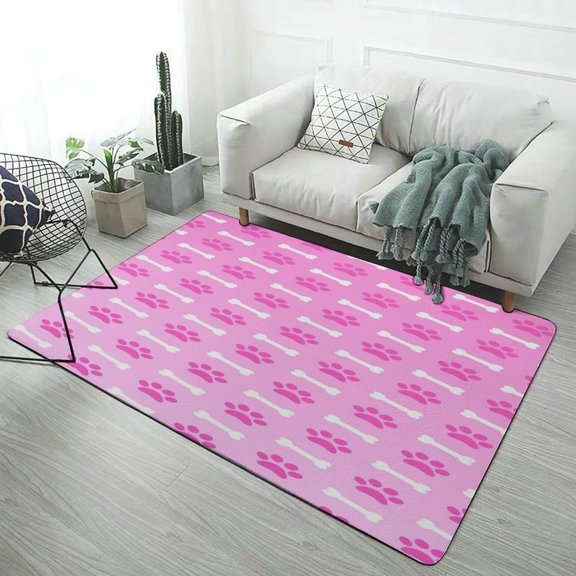 Paw Print Carpet Style Living Room Bedroom Soft Comfy Rug Modern 3d Entry Mats Household