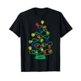 thumbnail image 1 of Paw Print Christmas Tree Black T-Shirt, 1 of 5