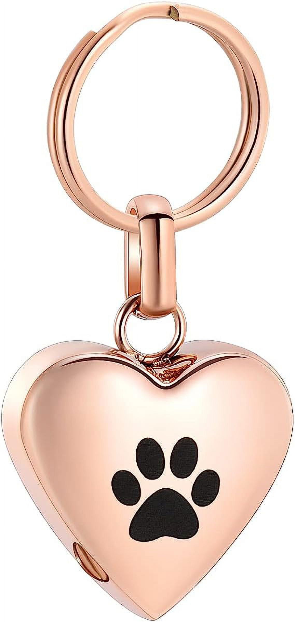 Ash Key Chain Paw Print Cremation Urn Keychain for Pet Ashes, Cremation Jewelry ...