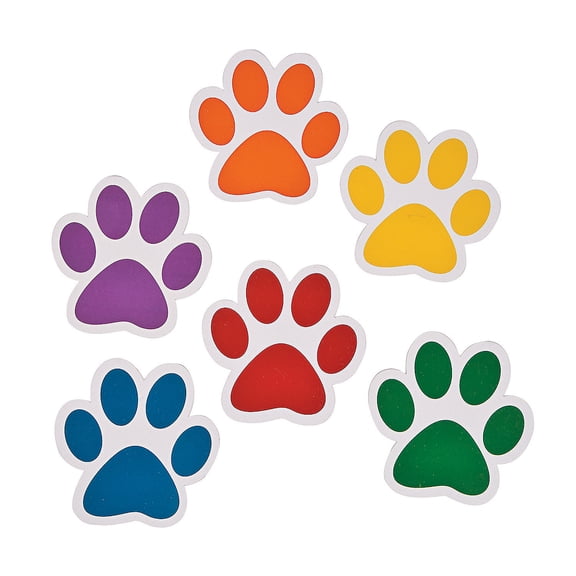 Paw Print Cutouts - Educational - 48 Pieces