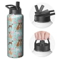 thumbnail image 1 of Paw Print Design Stainless Steel Water Bottle - Double Walled Copper Layer Technology with 360° Leakproof Seal for Sports & Outdoor use。, 1 of 6