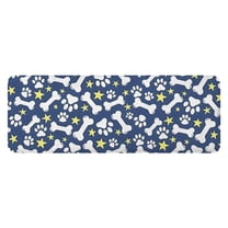 Paw Print Dog Bone Kitchen Rug Mat,Kitchen Runner Rugs Non Skid Washable,Decorative Kitchen Floor Mats for Kitchen,Sink,Laundry,17"x47.2"