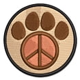 thumbnail image 1 of Paw Print Dog Cat Peace Sign Applique Multi-Color Embroidered Hook & Loop Patch - 3 Inch Medium, 1 of 5