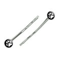 thumbnail image 1 of Paw Print Dog Cat White on Black Bobby Pins Barrettes Hair Styling Clips, 1 of 3