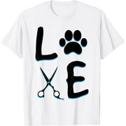 Paw Print Dog Groomer Pet Care Provider Gift T-Shirt