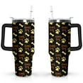 thumbnail image 1 of Paw Print Dog Lovers Tumbler 40oz - Vacuum Insulated Coffee Cup with Handle & Straw- Cute Gift for Female Dog Owners, 1 of 7
