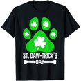 thumbnail image 1 of Paw Print Dog Owner Lover St. Patricks Day Shamrock T-Shirt, 1 of 3
