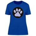 thumbnail image 1 of Paw Print Dog T-Shirt Women -Image by Shutterstock, Female Large, 1 of 2