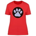 thumbnail image 1 of Paw Print Dog T-Shirt Women -Image by Shutterstock, Female Small, 1 of 2