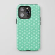 Paw Print For All iPhone Series Tough Phone Case Cute Mint