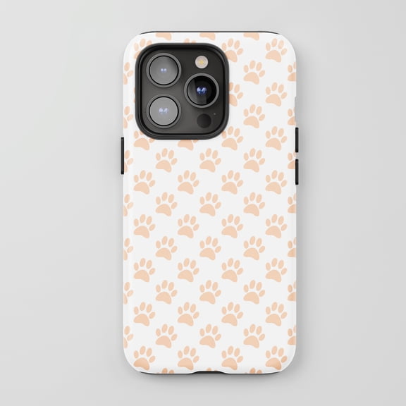 Paw Print For All iPhone Series Tough Phone Case Cute Pet Pattern
