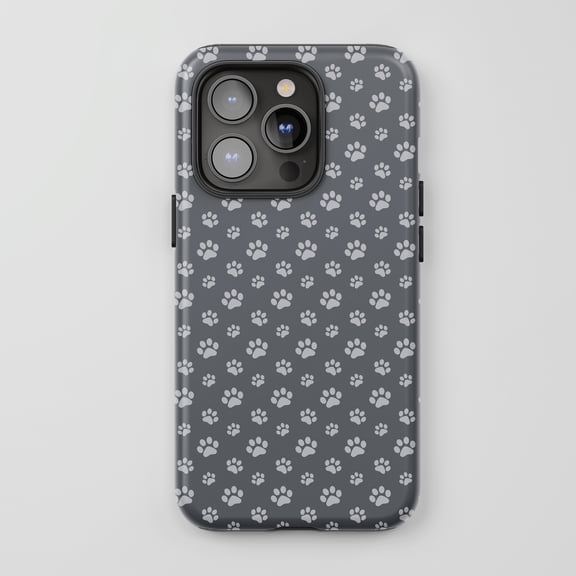 Paw Print For All iPhone Series Tough Phone Case Minimalist Animal