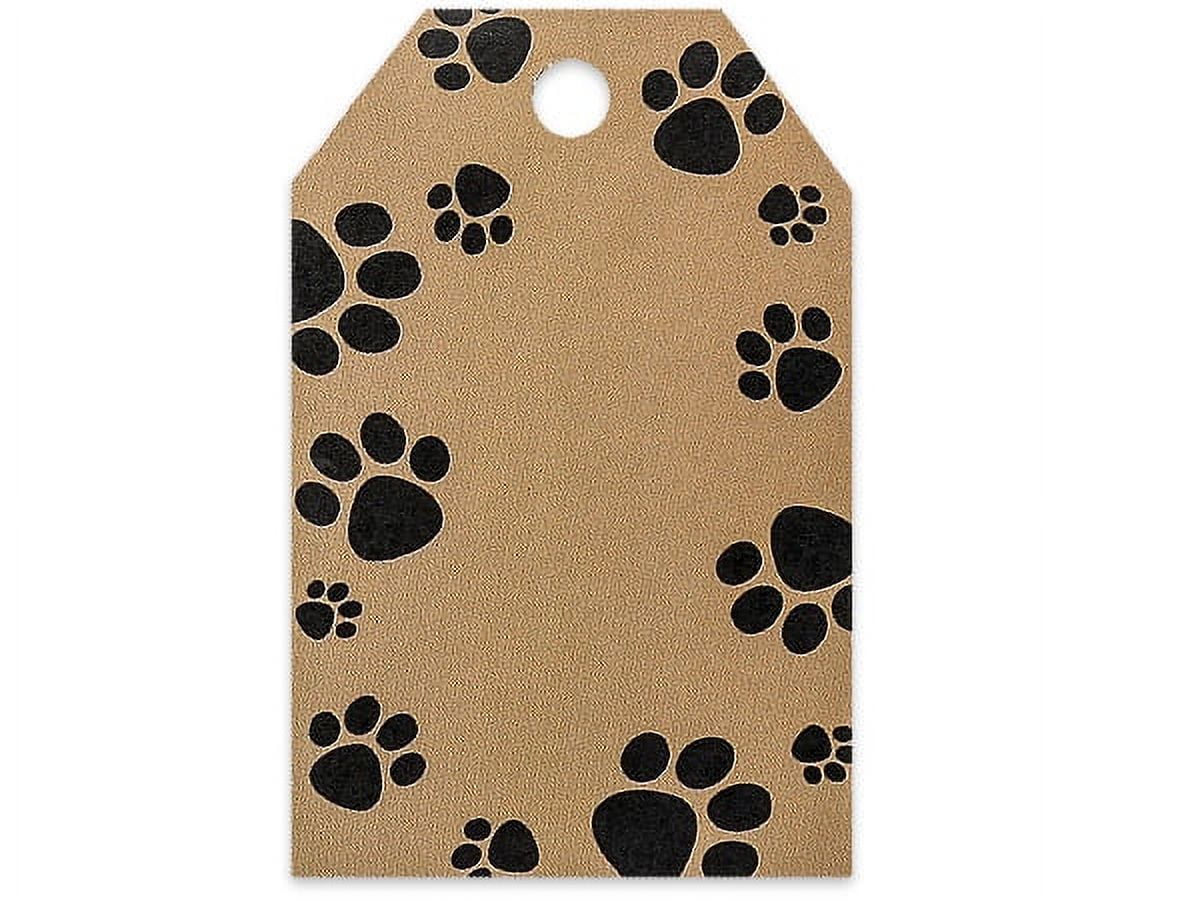 Paw Print Gift Wrap / Gift Bag Tags 50pack