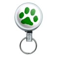 thumbnail image 1 of Paw Print Green Retractable Belt Clip Badge Key Holder, 1 of 1