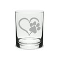 thumbnail image 1 of Paw Print Heart Deep Etched Classic Whiskey Decanter, 1 of 1