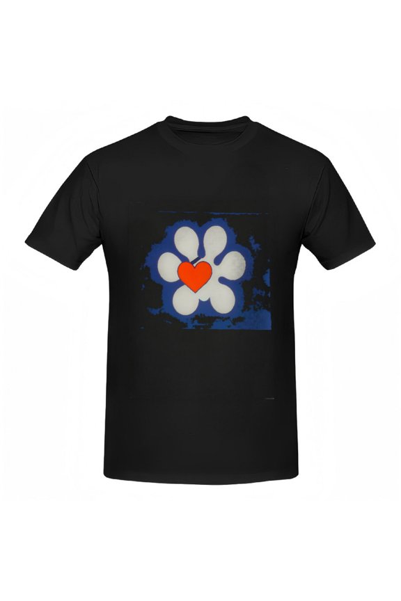 Paw Print Heart Graphic Tee for Unisex Adults