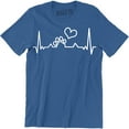 thumbnail image 1 of Paw Print Heartbeat Lifeline Dog - Dog Lover Men's Gift T-Shirt, 1 of 4