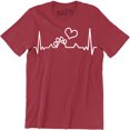 thumbnail image 1 of Paw Print Heartbeat Lifeline Dog - Dog Lover Men's Gift T-Shirt, 1 of 4