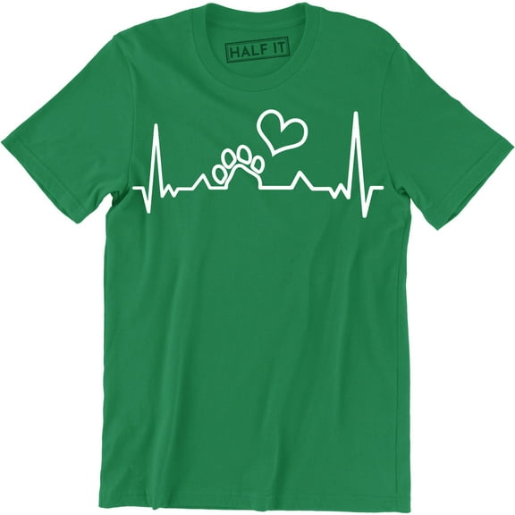 Paw Print Heartbeat Lifeline Dog - Dog Lover Men's Gift T-Shirt