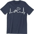 thumbnail image 1 of Paw Print Heartbeat Lifeline Dog - Dog Lover Men's Gift T-Shirt, 1 of 4