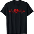 thumbnail image 1 of Paw Print Heartbeat Veterinarian Vet Tech Funny Pulse Gift T-Shirt, 1 of 4