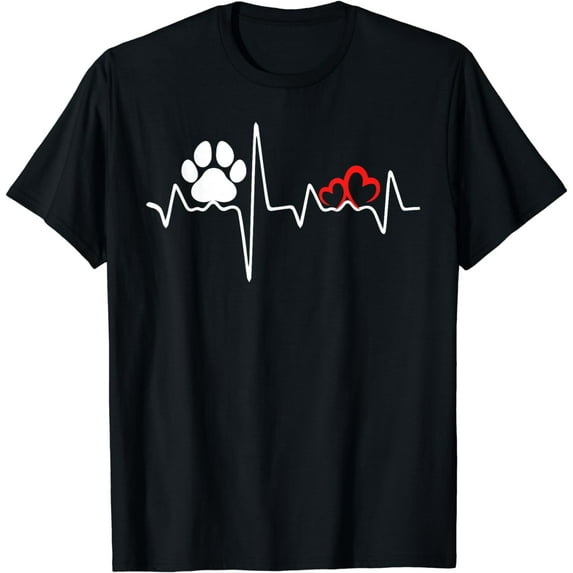 Paw Print Heartbeat veterinary technician T-Shirt